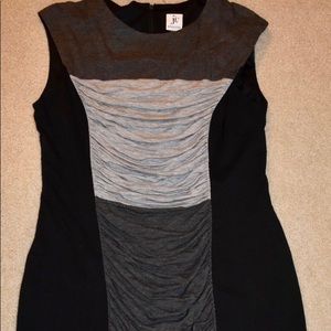 NWT Julia Jordan Black & Gray Rouched Dress Sz 14